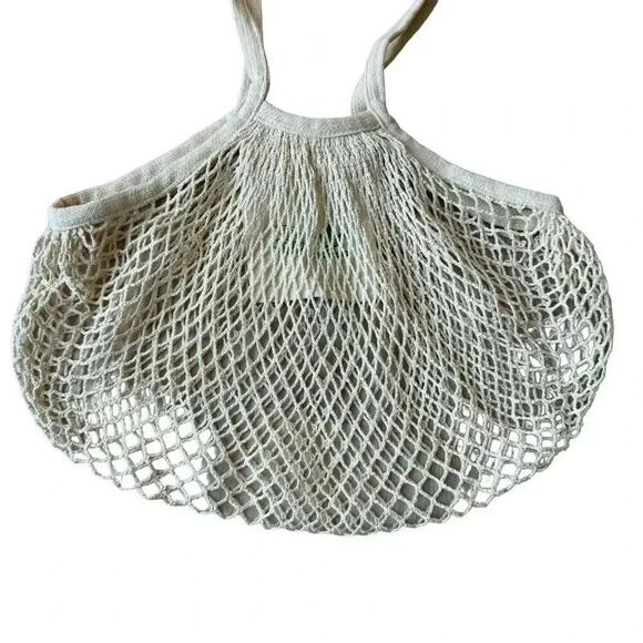 Adidas Reusable Eco Cotton Mesh Bohemian Coastal Vintage Rare Grocery Bag - Picture 5 of 6